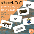 Short 'o' Flash Cards - $3